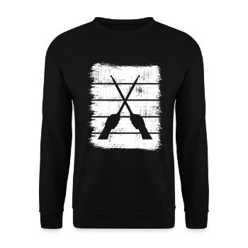 Trommelstöcke Zeichnung - Unisex Pullover - Schwarz - Vorne - Alina (178cm) & Michal (187cm)