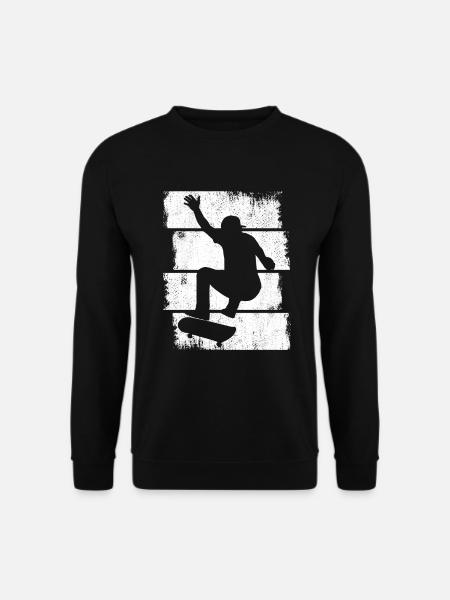 Skateboarding Boy Sketch - Unisex Sweatshirt - black