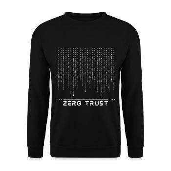 Zero Trust Binary Code - Unisex Sweatshirt - black - Front - Alina (178cm) & Michal (187cm)