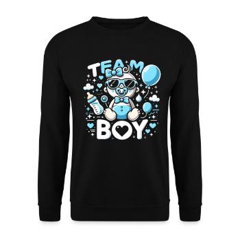 Team Boy - Unisex Sweatshirt - black - Front - Alina (178cm) & Michal (187cm)