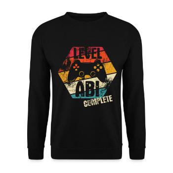 ABI - Level complete - Controller - Gamer - Unisex Pullover - Schwarz - Vorne - Alina (178cm) & Michal (187cm)