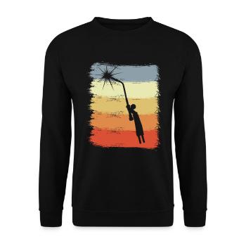 Electronic welding - Unisex Sweatshirt - black - Front - Alina (178cm) & Michal (187cm)