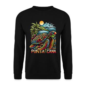 Ambiance à Punta Cana - Sweat-shirt Unisexe - noir - Devant - Alina (178cm) & Michal (187cm)