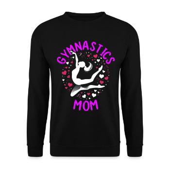 Gymnastics Mom - Unisex Sweatshirt - black - Front - Alina (178cm) & Michal (187cm)