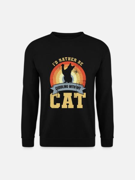 Katzenbesitzer Witz - Unisex Pullover - Schwarz