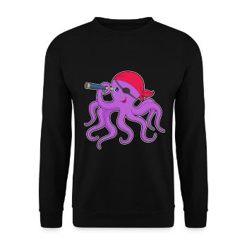 Jumelles Octopus Pirate - Sweat-shirt Unisexe - noir - Devant - Alina (178cm) & Michal (187cm)