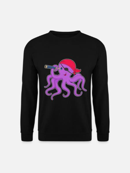 Octopus Pirate Binoculars - Unisex Sweatshirt - black