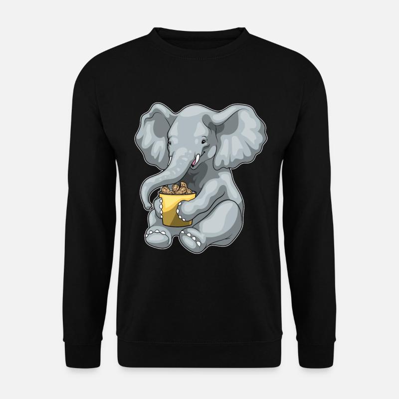 Elephant Peanuts - Unisex Sweatshirt - black