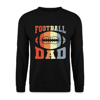 American Football Dad - Unisex Sweatshirt - black - Front - Alina (178cm) & Michal (187cm)