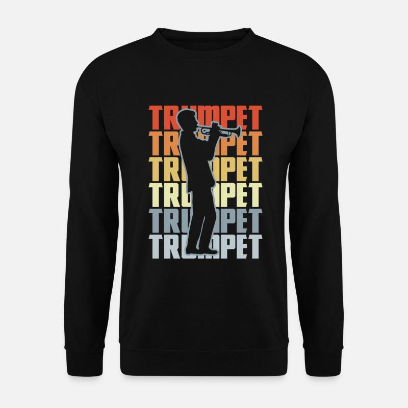 Retro Trompete - Unisex Pullover - Schwarz
