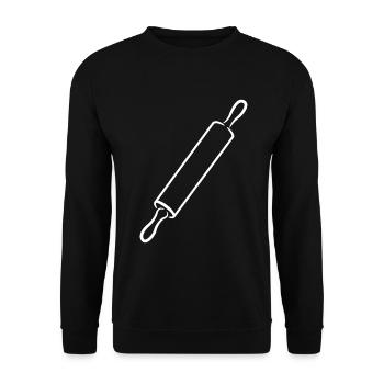 Rolling Pin Drawing - Unisex Sweatshirt - black - Front - Alina (178cm) & Michal (187cm)