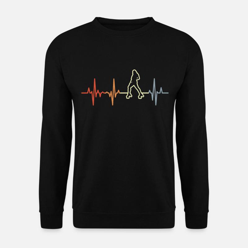 Mädchen Roller Skater Herzklopfen - Unisex Pullover - Schwarz