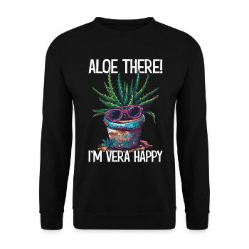 Aloe là je suis Vera jardin cadeau - Sweat-shirt Unisexe - noir - Devant - Alina (178cm) & Michal (187cm)