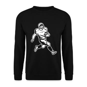 American Footballer Skizze - Unisex Pullover - Schwarz - Vorne - Alina (178cm) & Michal (187cm)