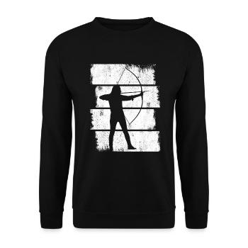 Archer - Unisex Sweatshirt - black - Front - Alina (178cm) & Michal (187cm)