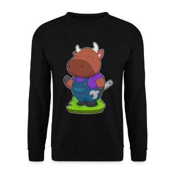 Atelier de clé mécanique Bull - Sweat-shirt Unisexe - noir - Devant - Alina (178cm) & Michal (187cm)