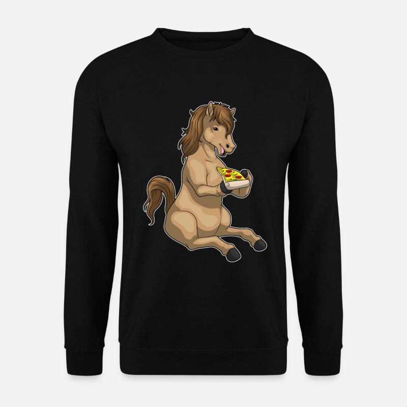 Pizza au cheval - Sweat-shirt Unisexe - noir
