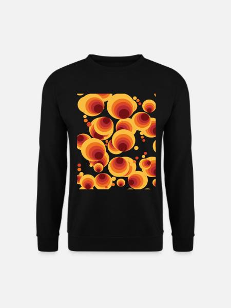 Abstract Polka Dots Circle Pattern - Unisex Sweatshirt - black