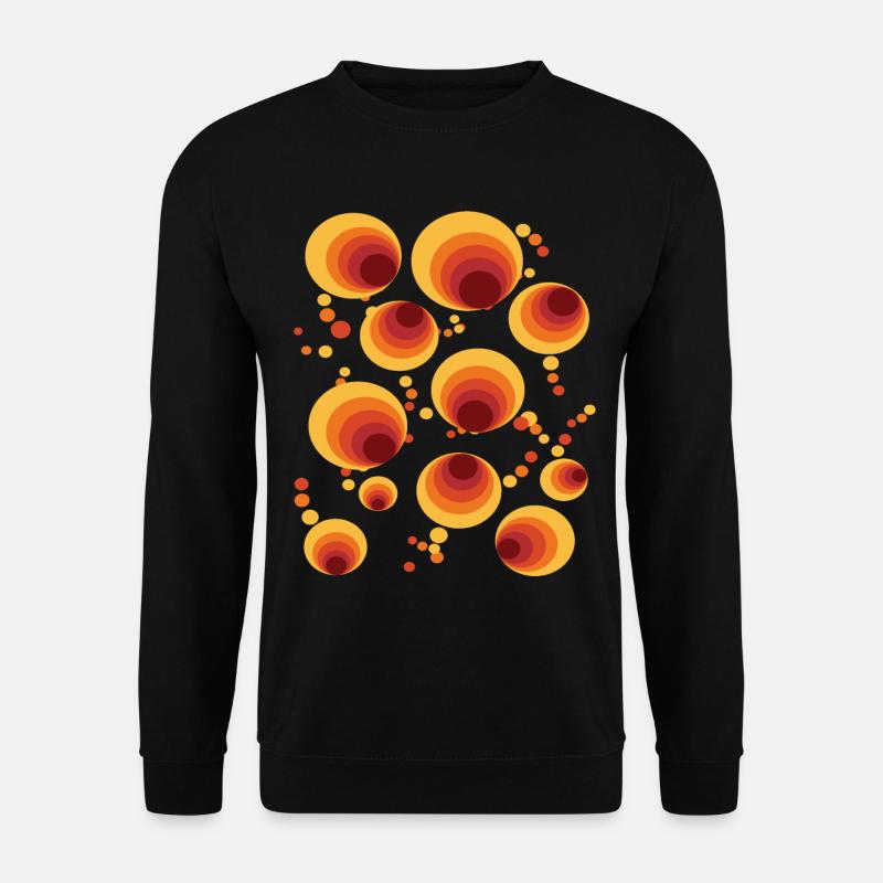Abstract Polka Dots Circle Pattern - Unisex Sweatshirt - black