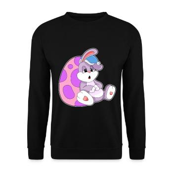 Bunny Easter Relax - Sweat-shirt Unisexe - noir - Devant - Alina (178cm) & Michal (187cm)