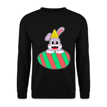 Anniversaire de Pâques de Bunny - Sweat-shirt Unisexe - noir - Devant - Alina (178cm) & Michal (187cm)