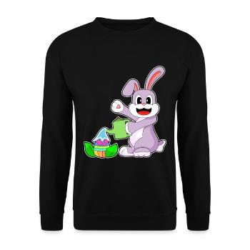 Jardin de Pâques Bunny - Sweat-shirt Unisexe - noir - Devant - Alina (178cm) & Michal (187cm)