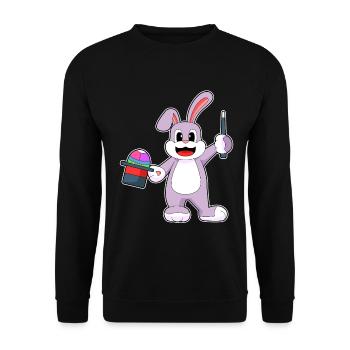 Bunny Easter Wizard - Unisex Sweatshirt - black - Front - Alina (178cm) & Michal (187cm)