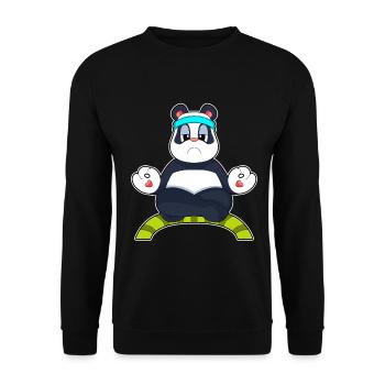 Panda Yoga Fitness Meditation - Unisex Pullover - Schwarz - Vorne - Alina (178cm) & Michal (187cm)