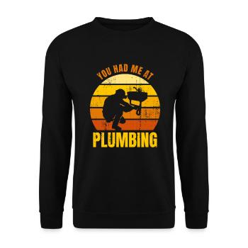 Vous m’avez eu à la plomberie - Sweat-shirt Unisexe - noir - Devant - Alina (178cm) & Michal (187cm)