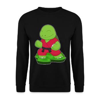 Turtle Karate Martial Arts - Unisex Sweatshirt - black - Front - Alina (178cm) & Michal (187cm)