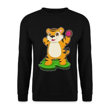 Beignet tigré - Sweat-shirt Unisexe - noir - Devant - Alina (178cm) & Michal (187cm)