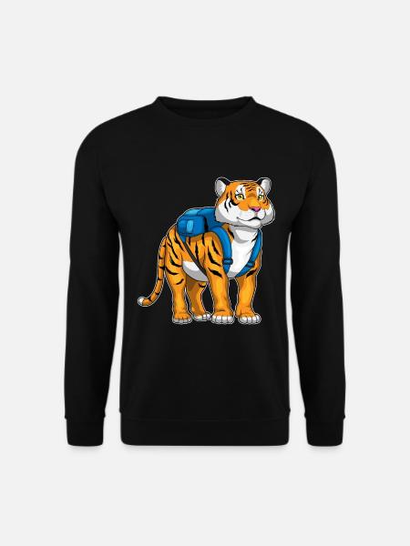 Tiger Student Backpack School - Unisex Sweatshirt - black