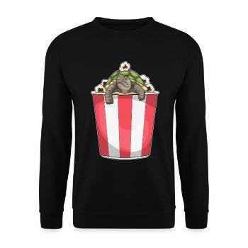 Maïs soufflé tortue - Sweat-shirt Unisexe - noir - Devant - Alina (178cm) & Michal (187cm)