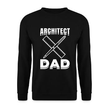 Architect Dad - Unisex Sweatshirt - black - Front - Alina (178cm) & Michal (187cm)