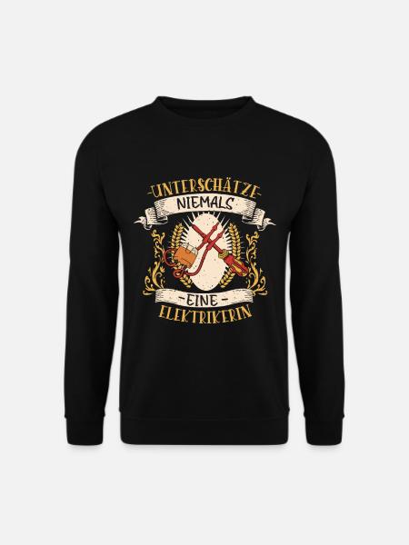 Elektrikerin Beruf Design lustiges Geschenk - Unisex Pullover - Schwarz