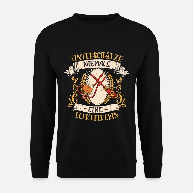 Elektrikerin Beruf Design lustiges Geschenk - Unisex Pullover - Schwarz
