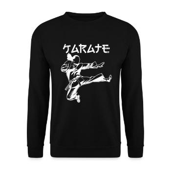 Karateka - Unisex Pullover - Schwarz - Vorne - Alina (178cm) & Michal (187cm)