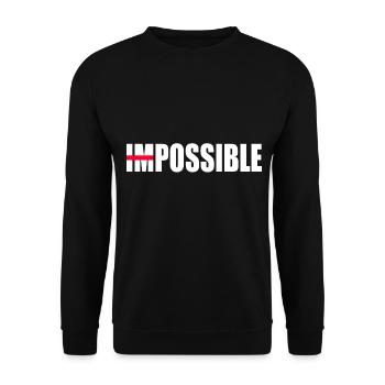 Motivation not impossible - Unisex Sweatshirt - black - Front - Alina (178cm) & Michal (187cm)