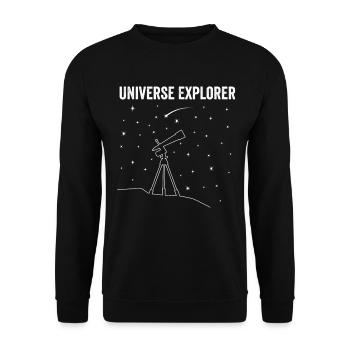 Universe Explorer Astrophotography Passion - Unisex Sweatshirt - black - Front - Alina (178cm) & Michal (187cm)