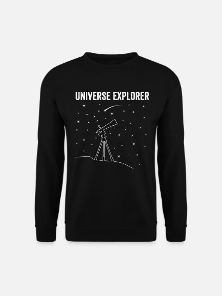 Universum Entdecker Astrophotographie-Leidenschaft - Unisex Pullover - Schwarz