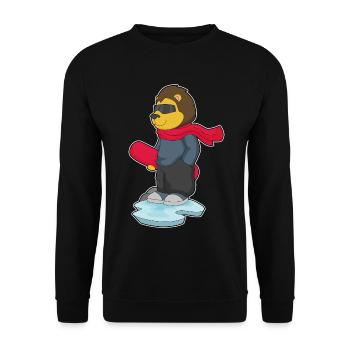 Löwe Snowboarder Snowboard - Sweat-shirt Unisexe - noir - Devant - Alina (178cm) & Michal (187cm)
