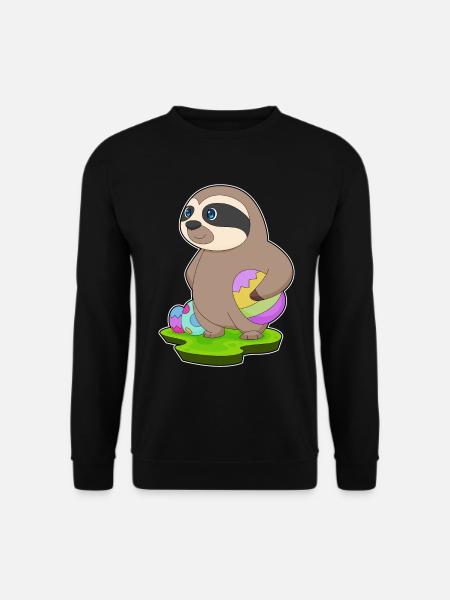 Sloth Easter Easter Eggs - Unisex Sweatshirt - black