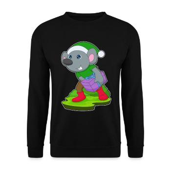 Forfait de Noël de la souris - Sweat-shirt Unisexe - noir - Devant - Alina (178cm) & Michal (187cm)