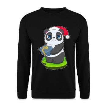 Forfait Noël Panda - Sweat-shirt Unisexe - noir - Devant - Alina (178cm) & Michal (187cm)