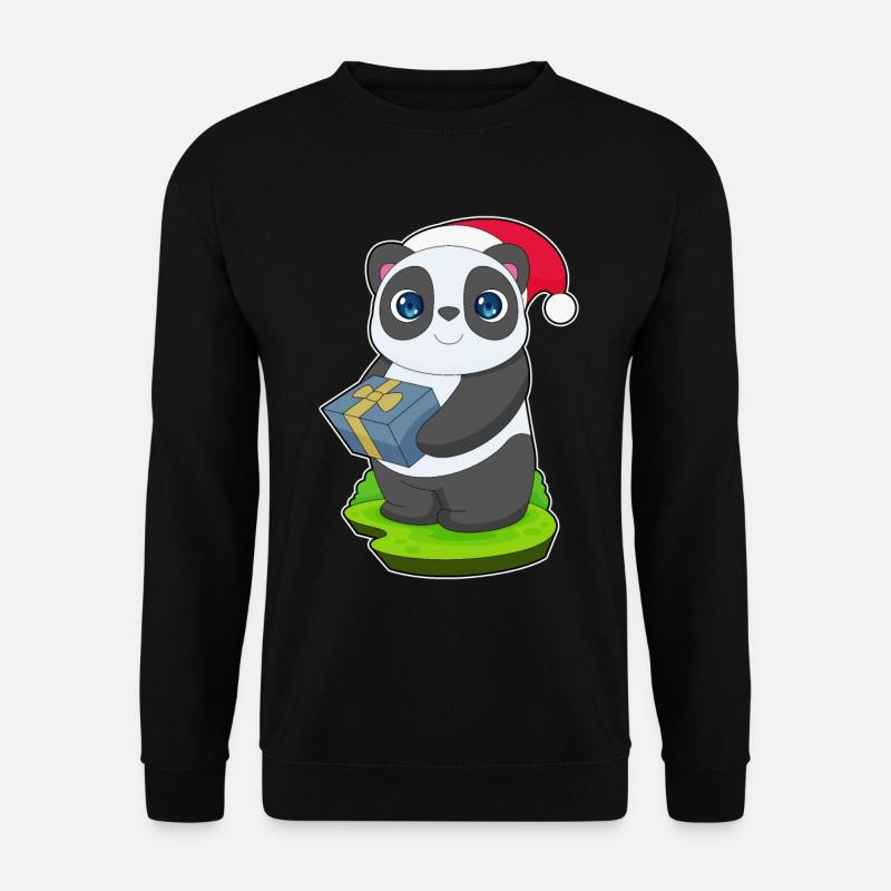 Panda Weihnachten Paket - Unisex Pullover - Schwarz