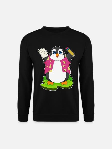 École Penguin Student Pencil - Sweat-shirt Unisexe - noir