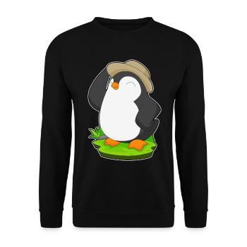 Chapeau de pingouin - Sweat-shirt Unisexe - noir - Devant - Alina (178cm) & Michal (187cm)