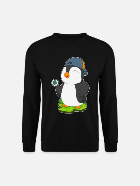 Pinguin Handballspieler Handball - Unisex Pullover - Schwarz