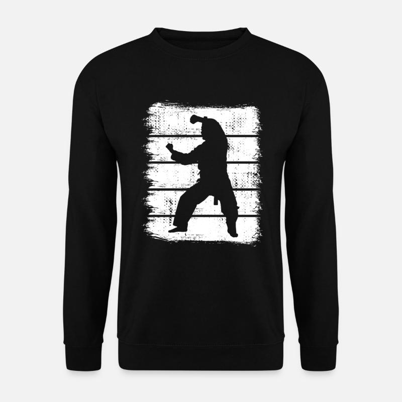 Karateka Skizze - Unisex Pullover - Schwarz