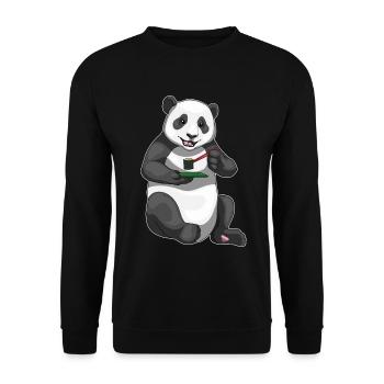 Panda Sushi - Unisex Pullover - Schwarz - Vorne - Alina (178cm) & Michal (187cm)